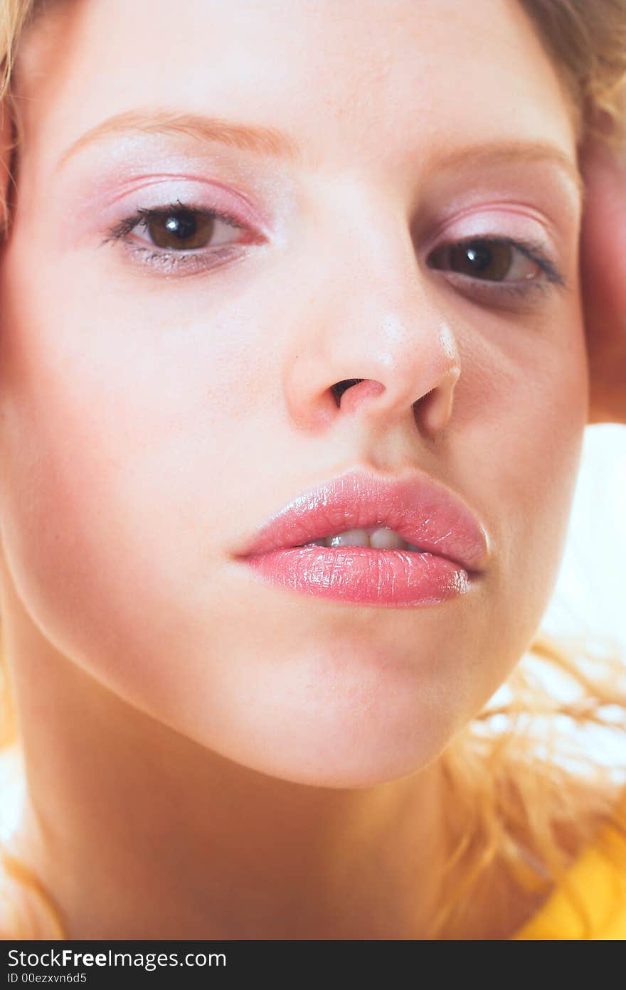 Close-up portrait of a beautiful woman. Close-up portrait of a beautiful woman