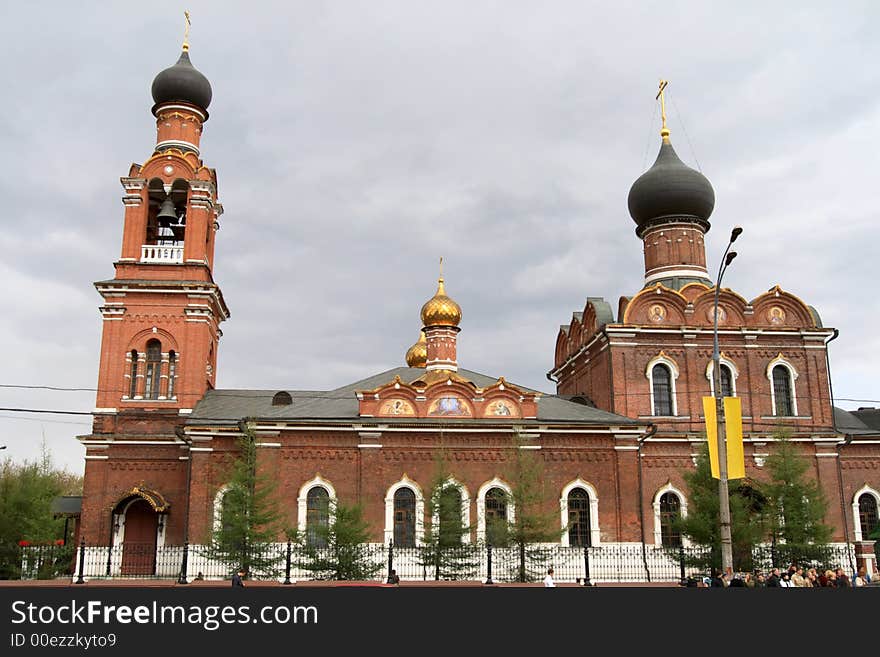 Orthodox church on a background of the sky,  Moscow