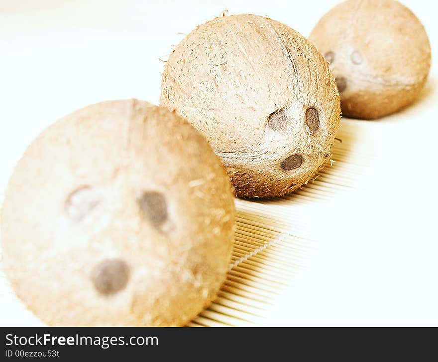 Three sad coconuts