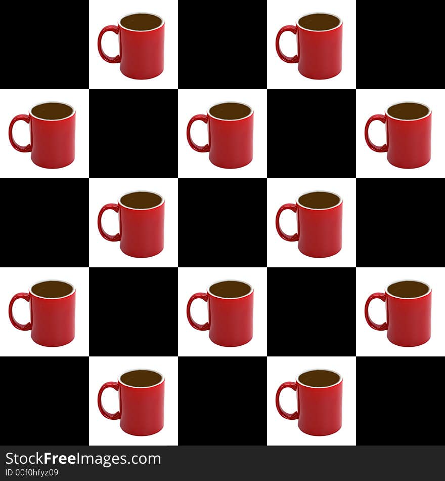 Checkered Coffee Background