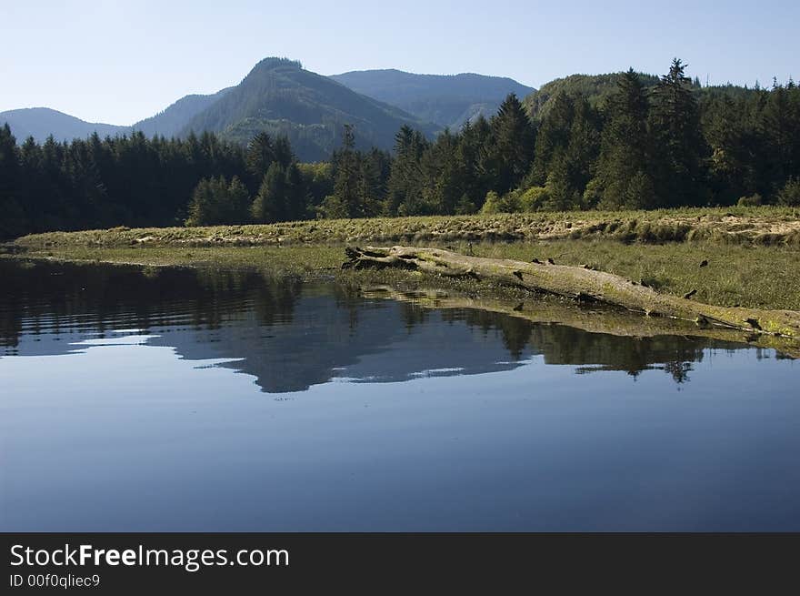 Landscape images of a pacific coast fjord. Landscape images of a pacific coast fjord.