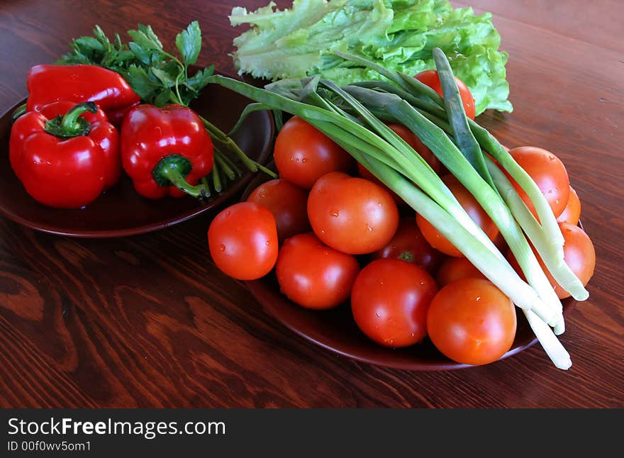 Fresh vegetables on the table