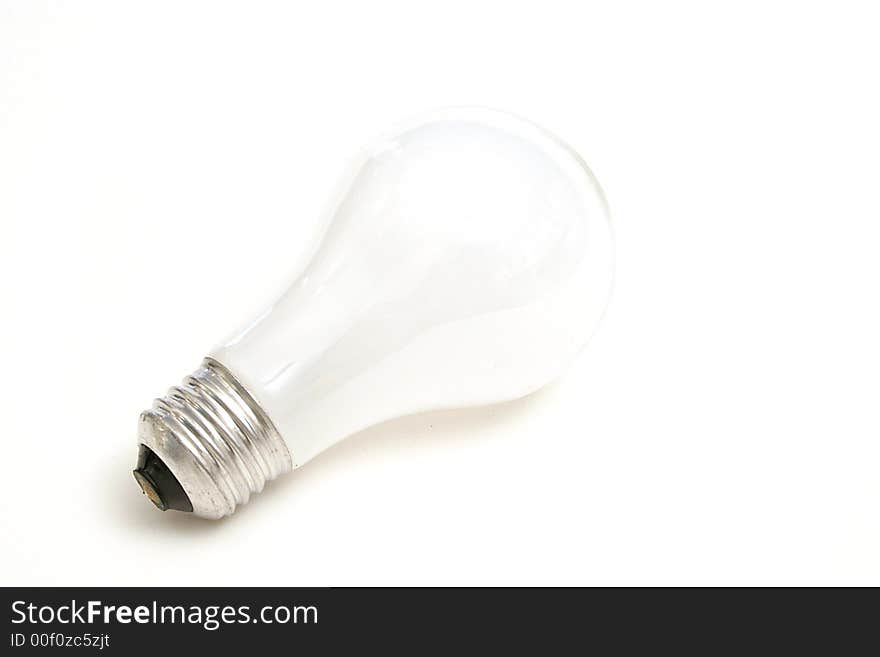 Lightbulb on white