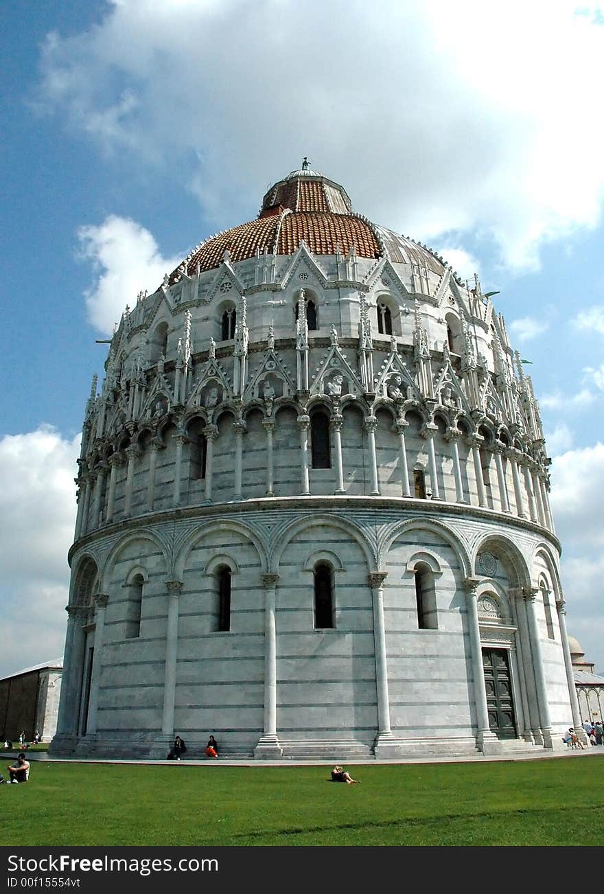 The baptistery of Pisa - (Italy). The baptistery of Pisa - (Italy)