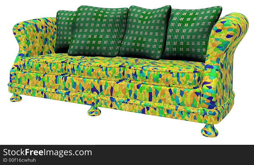 Sofa - computer generated 3d image. Sofa - computer generated 3d image