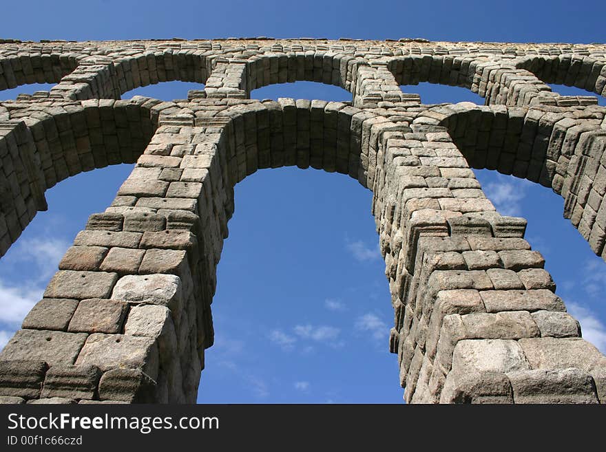 Roman aqueduct in Segovia - world human heritage