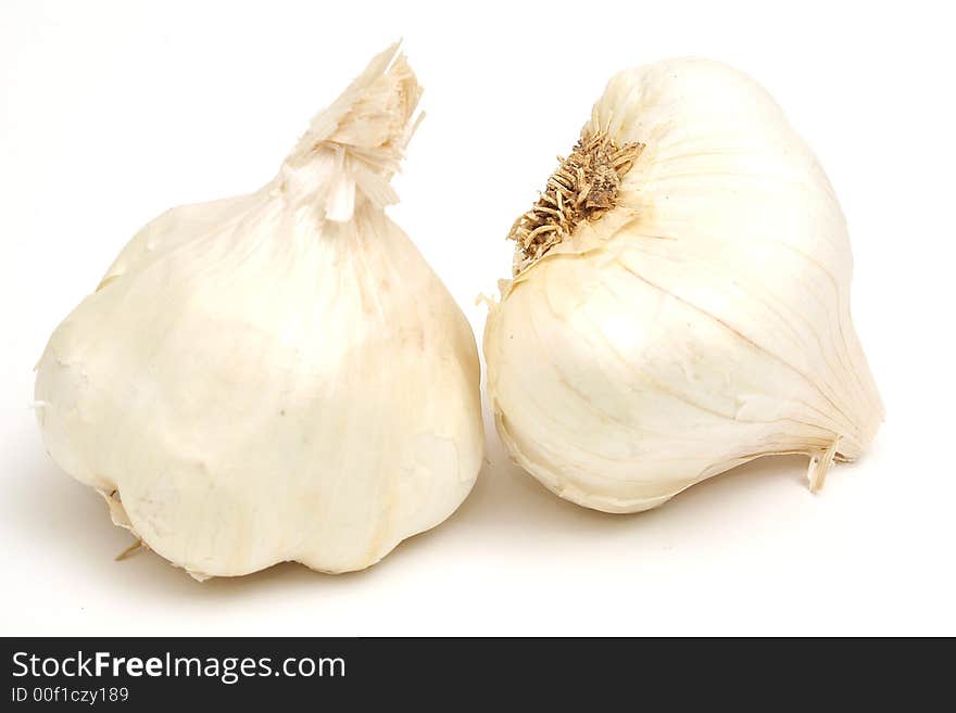 Two garlic bulbs