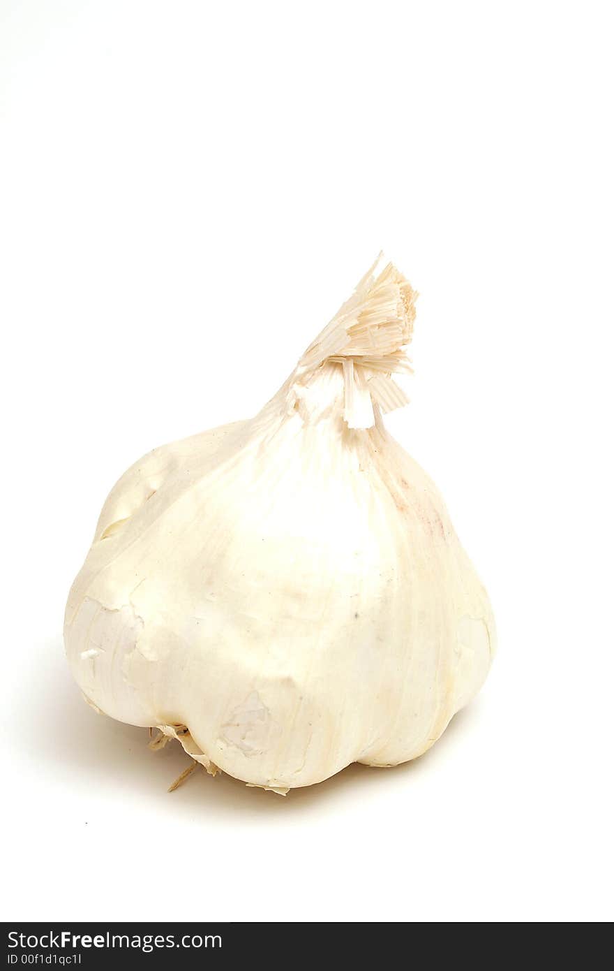 Single garlic bulb