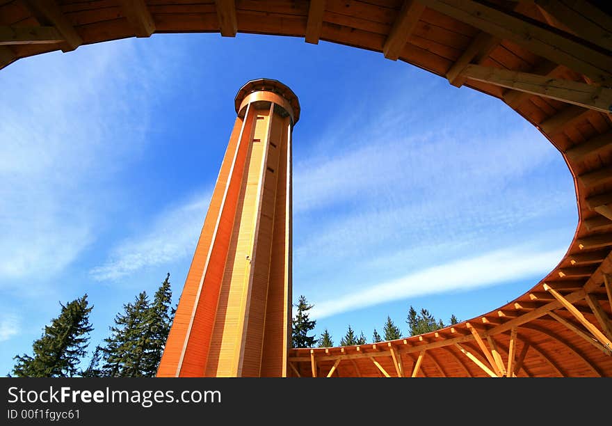 View-tower near Cervena Voda in the Czech Rupublic