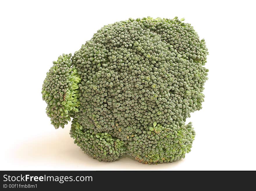 Head of broccoli straight on