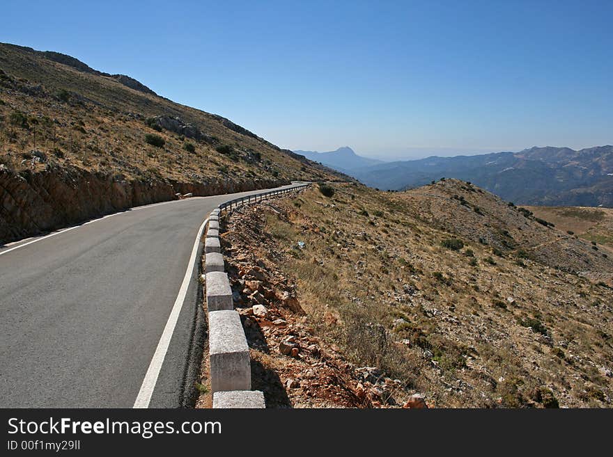 Road between mountains