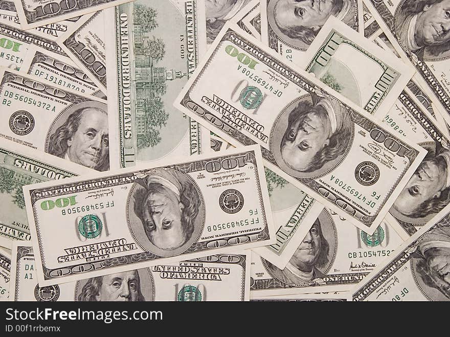 Money background - hundred dollars greenback. Money background - hundred dollars greenback