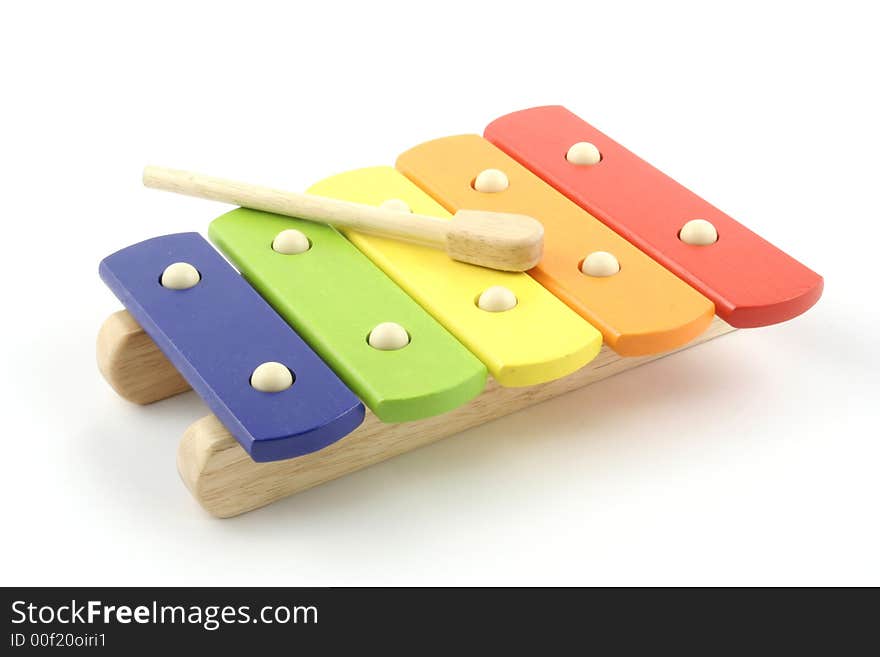 Childs colourful xylophone and beater