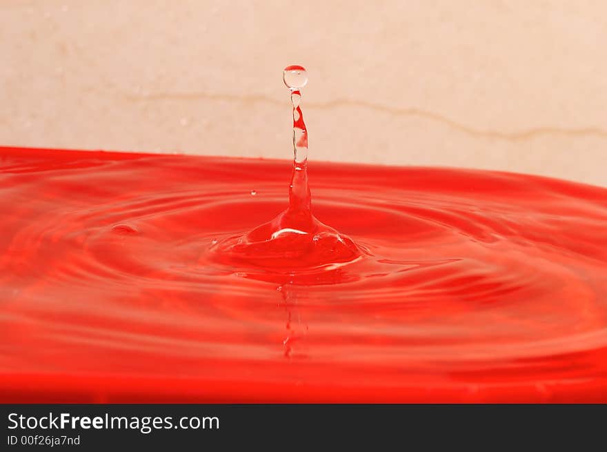 Water drops in a spa bathroom