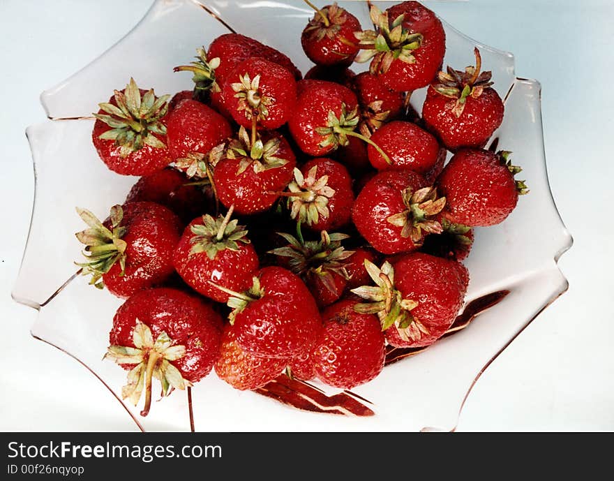 Fresh strawberries. View from above.