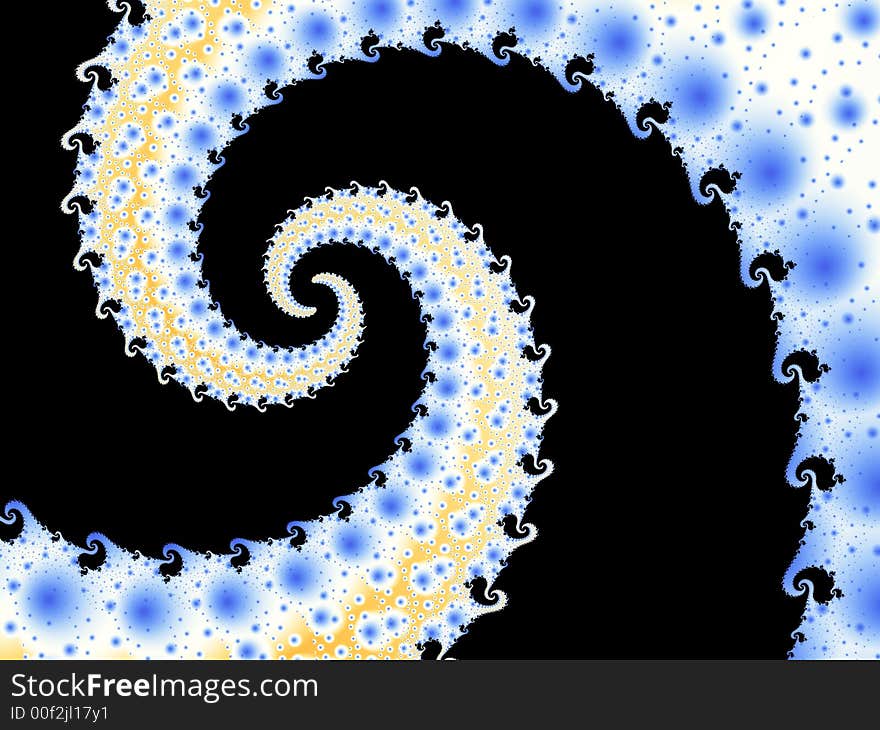 Blue and yellow fractal wave