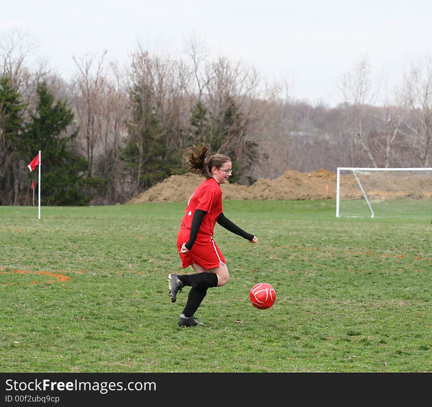 Girl At Soccer Field 14