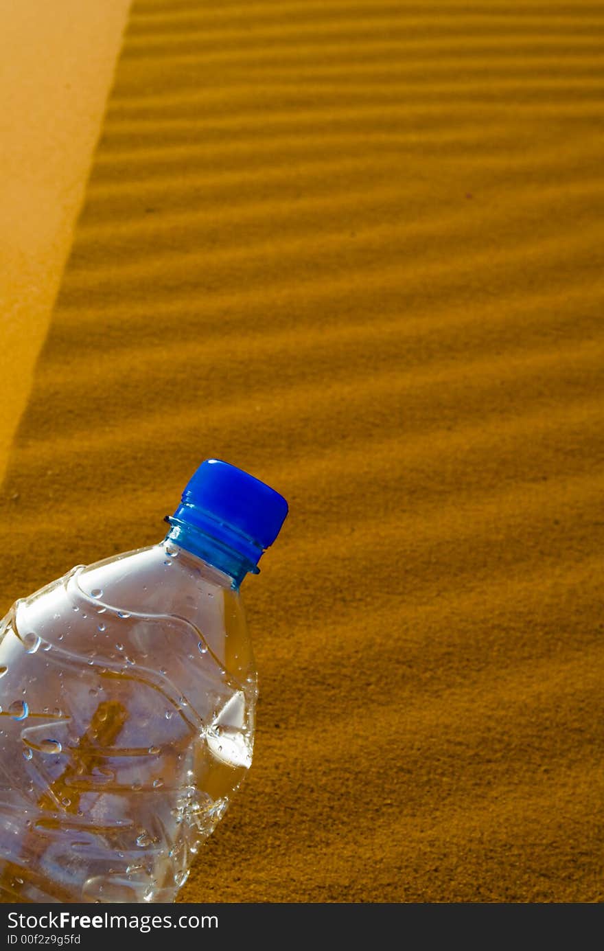 A bottle of water In the desert..