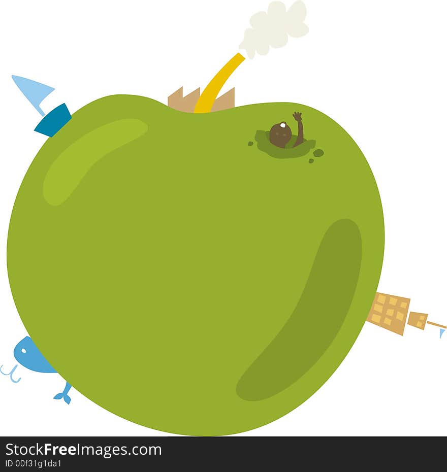 Apple World (vector)