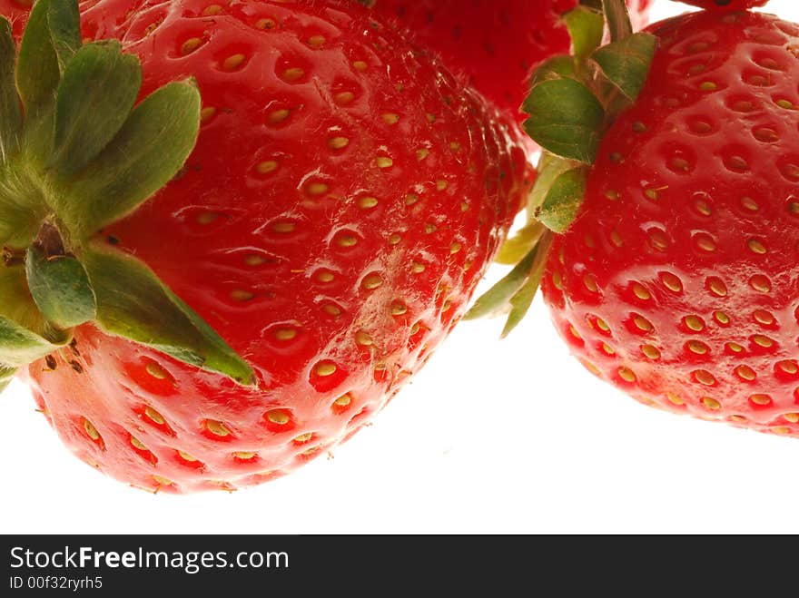 Fresh strawberries on light box. Fresh strawberries on light box