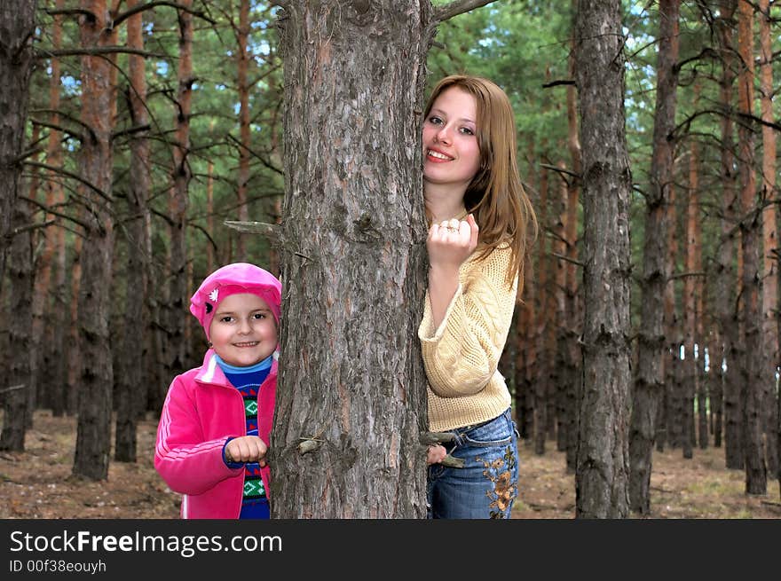 Girl in forest