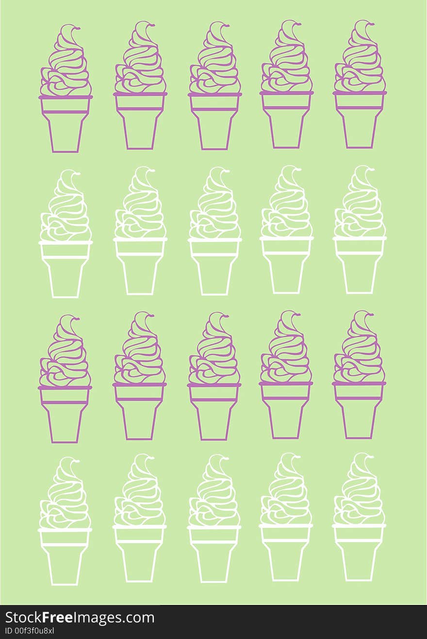 Illustration of an ice cream generated on the computer. Illustration of an ice cream generated on the computer