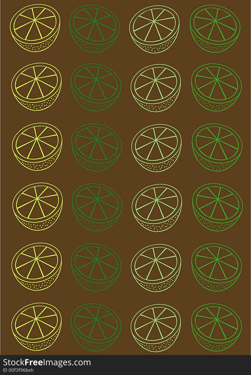 Illustration of a limes generated on the computer. Illustration of a limes generated on the computer