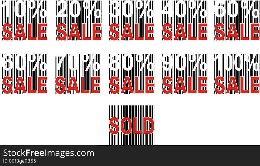 Vector shopping card with sale label and pecentual sale. Also in EPS format.