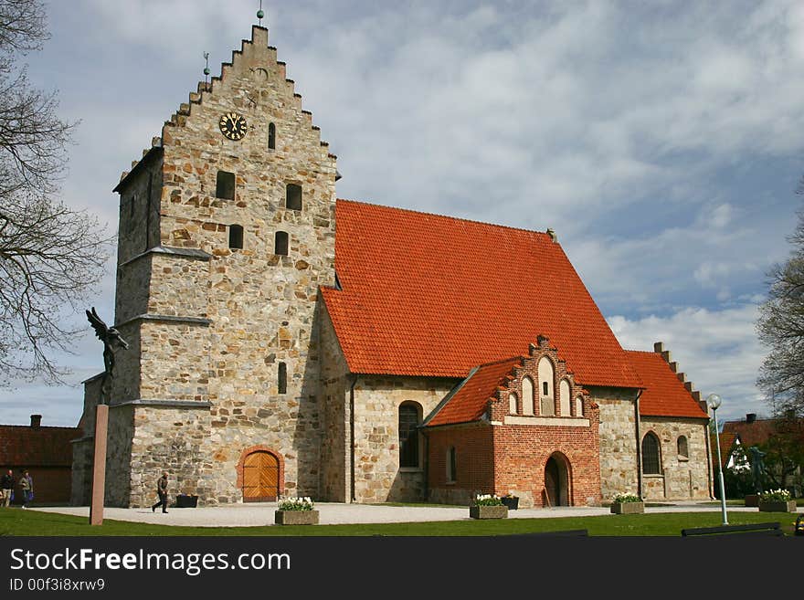 Saint Nicolai Church, a medieval church in central Simrishamn, Southern Sweden