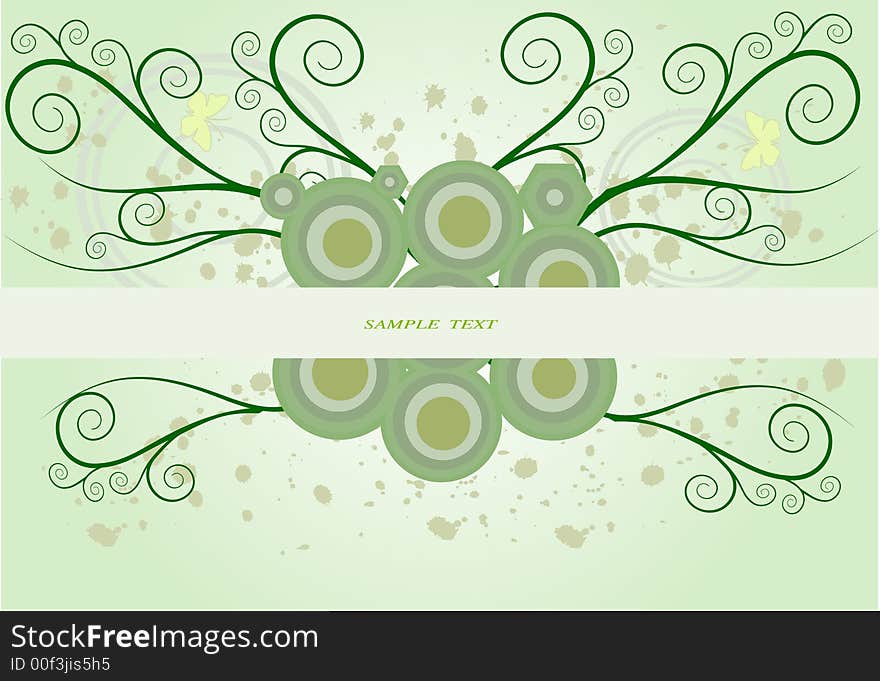 Floral  background  with frame - vector. Floral  background  with frame - vector