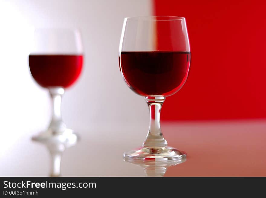 Two wine glasses