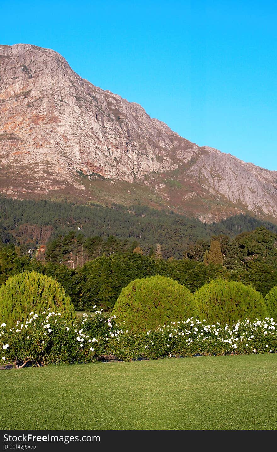 Mountain landscape on a sunny