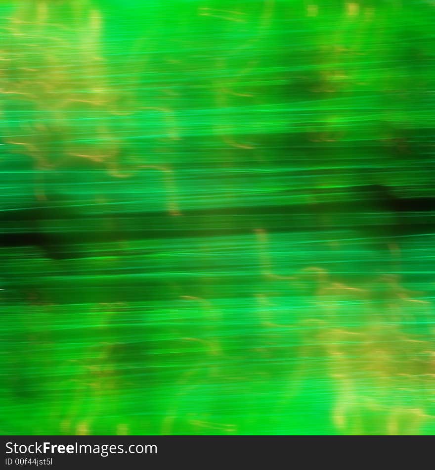 Bright neon green racing across the screen with a jittery splash of red. Bright neon green racing across the screen with a jittery splash of red