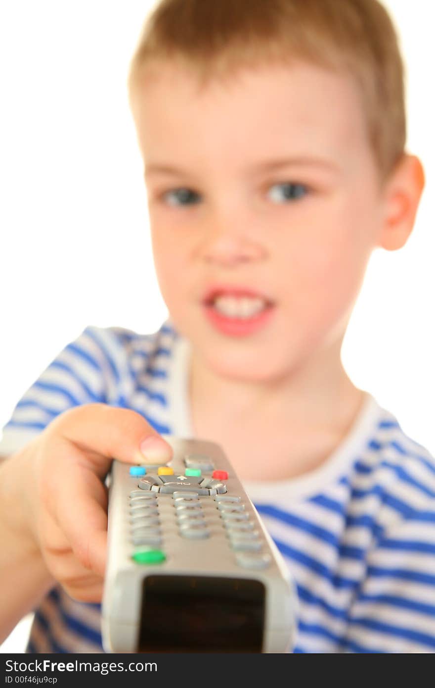 Boy with remote control