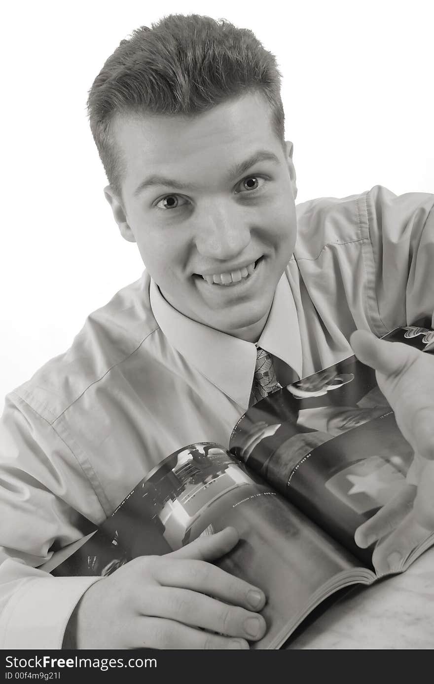 Student With Book, Smile