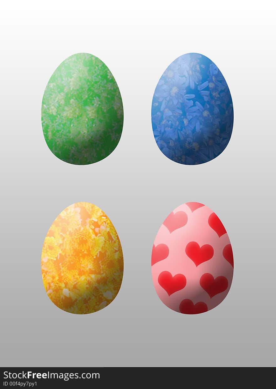 Four easter eggs