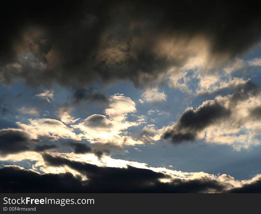 Clouds on the blue sky, white clouds, blue sky good as background. Clouds on the blue sky, white clouds, blue sky good as background