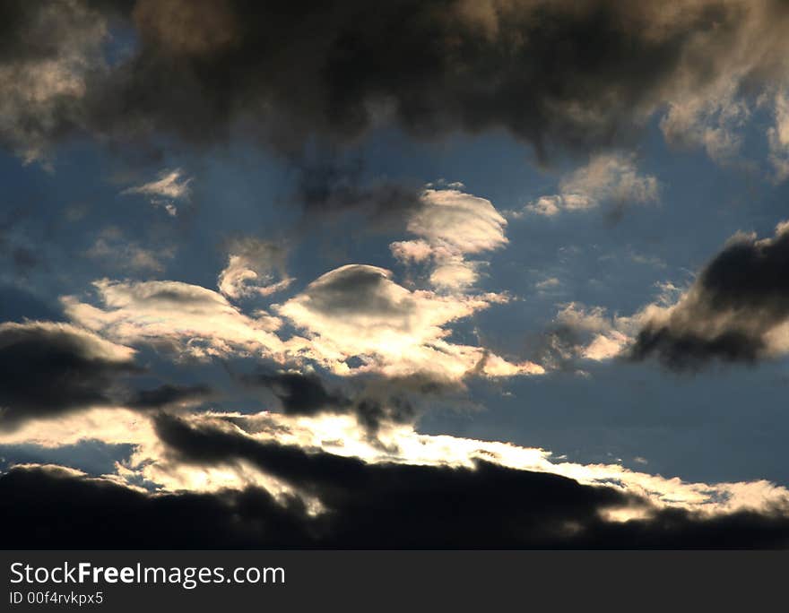 Clouds on the blue sky, white clouds, blue sky good as background. Clouds on the blue sky, white clouds, blue sky good as background