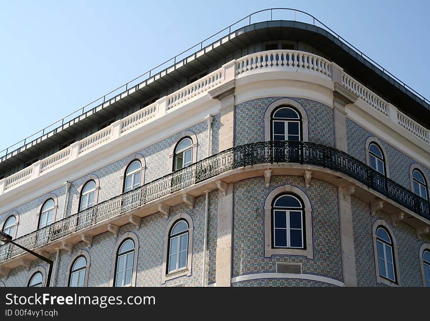 Traditional Portuguese Building at central Lisbon. Traditional Portuguese Building at central Lisbon