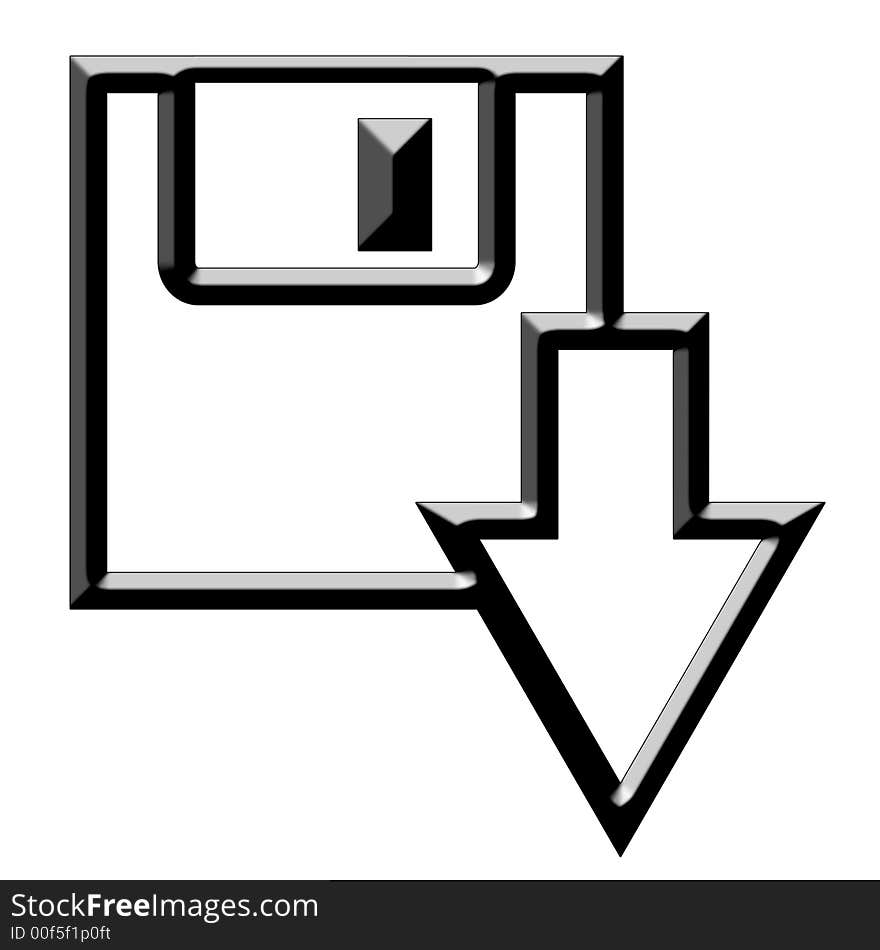 3 1/2 floppy diskette illustration