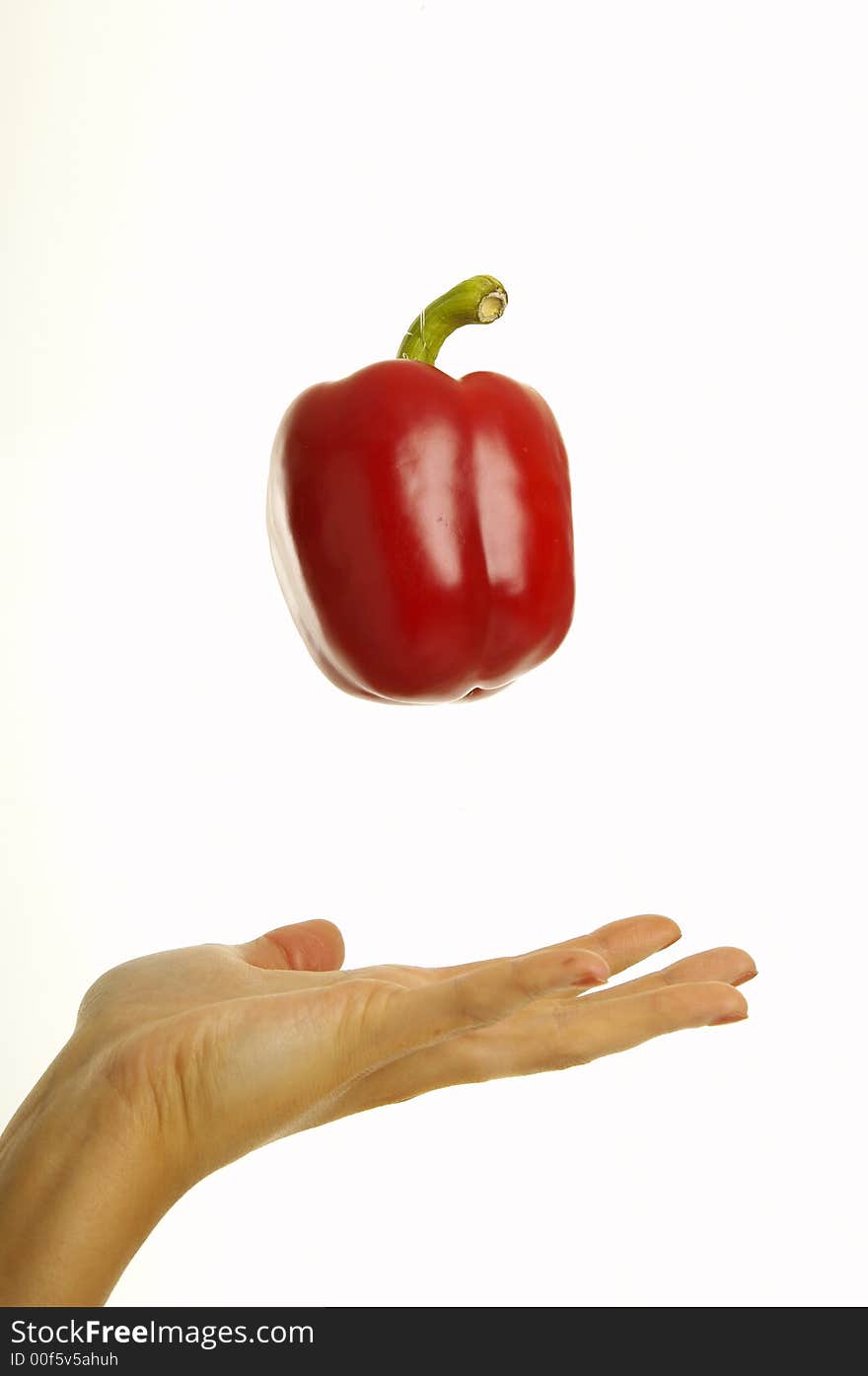 Healthy girl over a white background