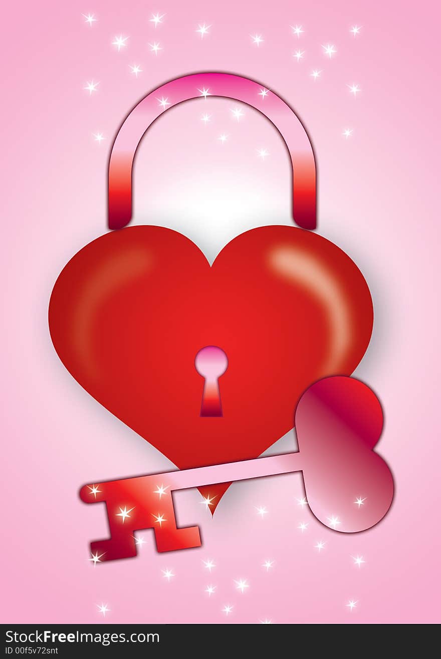 heart with lock