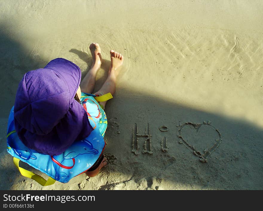 Young child at the beach