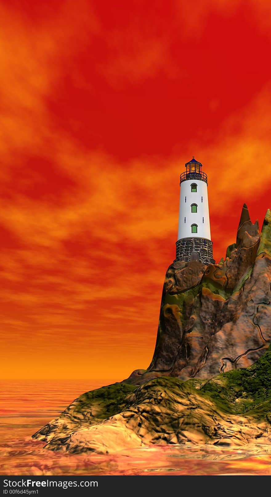 Lighthouse - computer generated 3d image