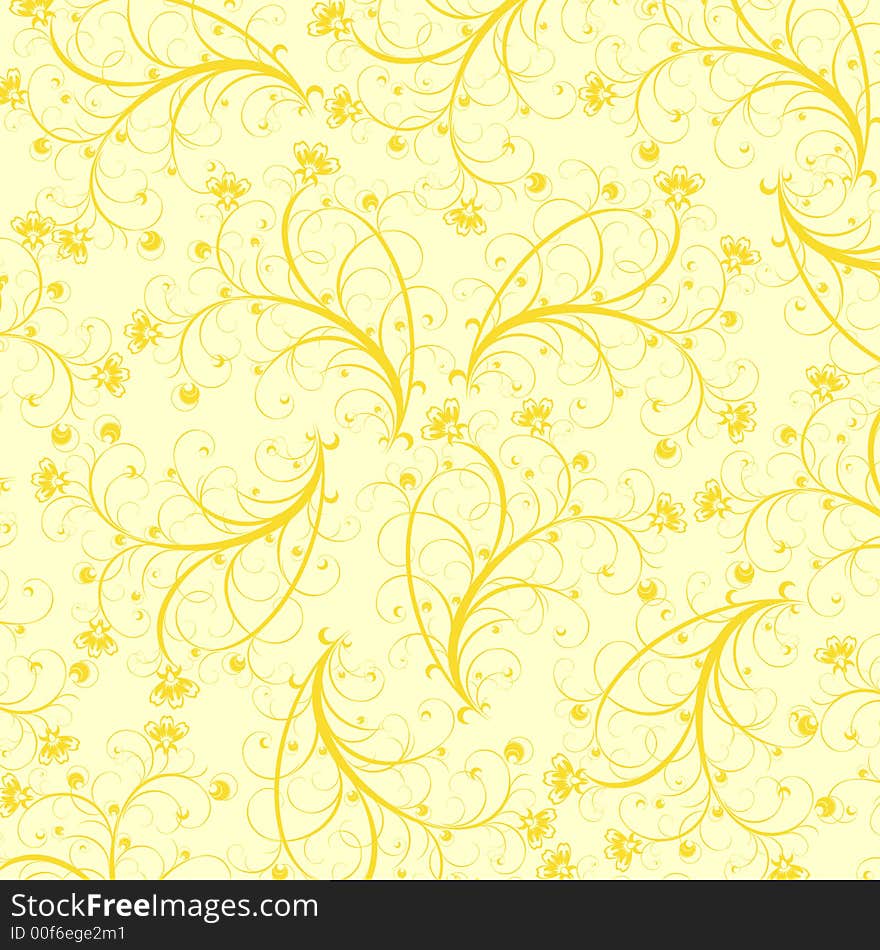 Flowers ornament on light background (wallpaper). Flowers ornament on light background (wallpaper)