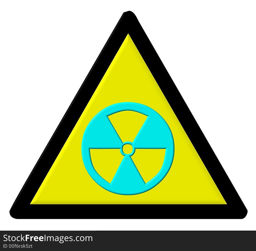 3D computer Icon - RadioActive illustration