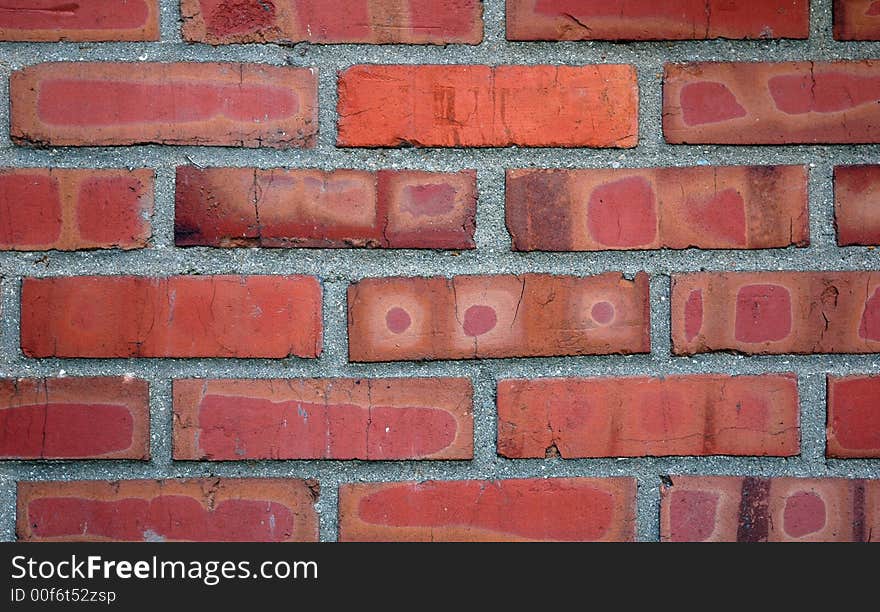 A portion of a Red Brick Wall