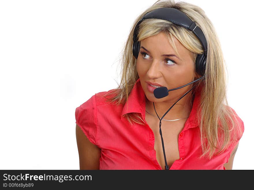 Customer support girl