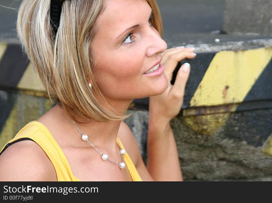 Sexy yellow and black woman