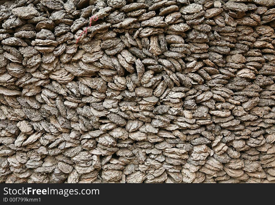 Yak dung - the most popular fuel in the Tibet. Yak dung - the most popular fuel in the Tibet